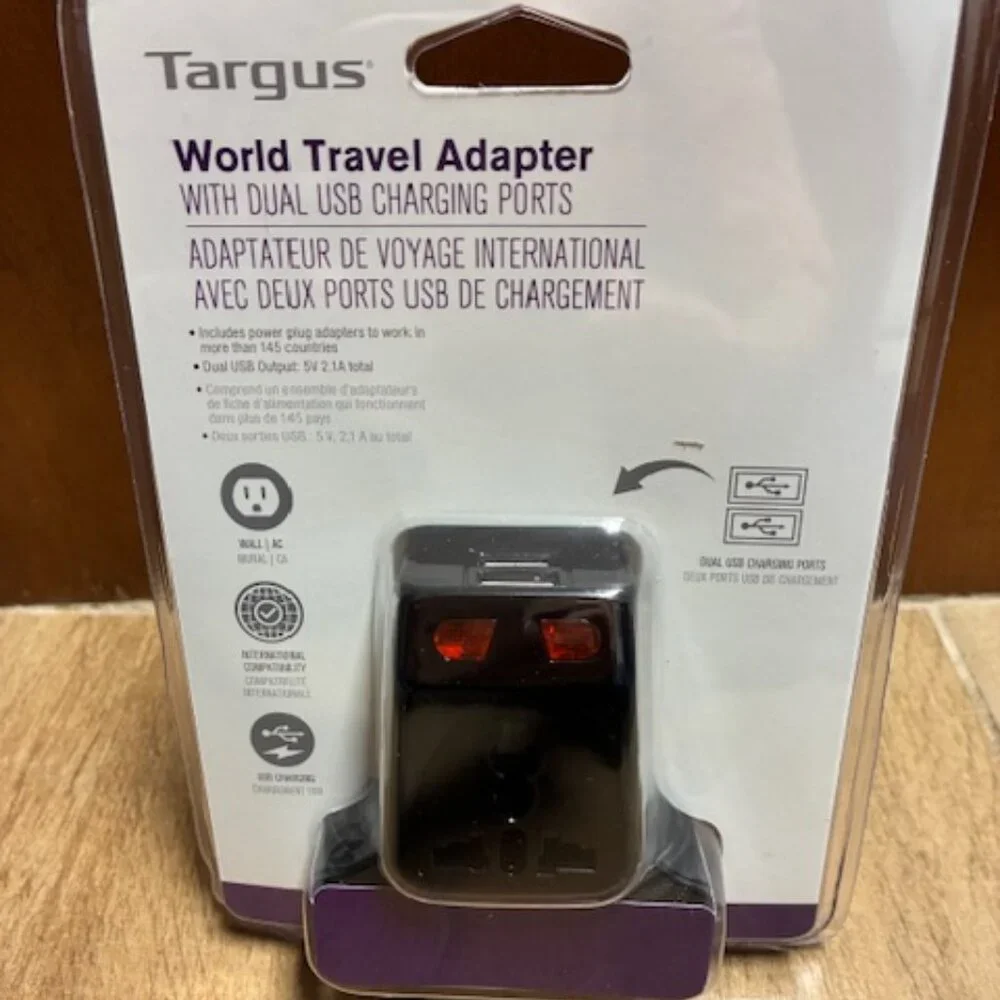 Box of 4 Targus World Travel Adapter w/ dual USB charging ports